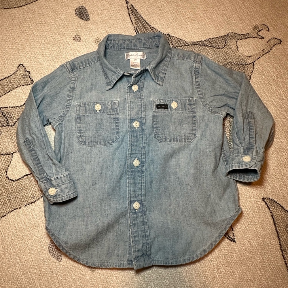 Ralph Lauren Polo Blue Button Down Shirt Classic Style